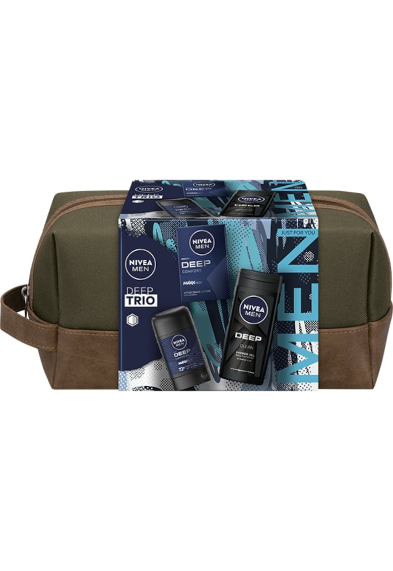 Set cadou  Men Deep: Lotiune dupa ras - 100 ml + Gel de dus - 250ml + Deodorant Stick - 50ml