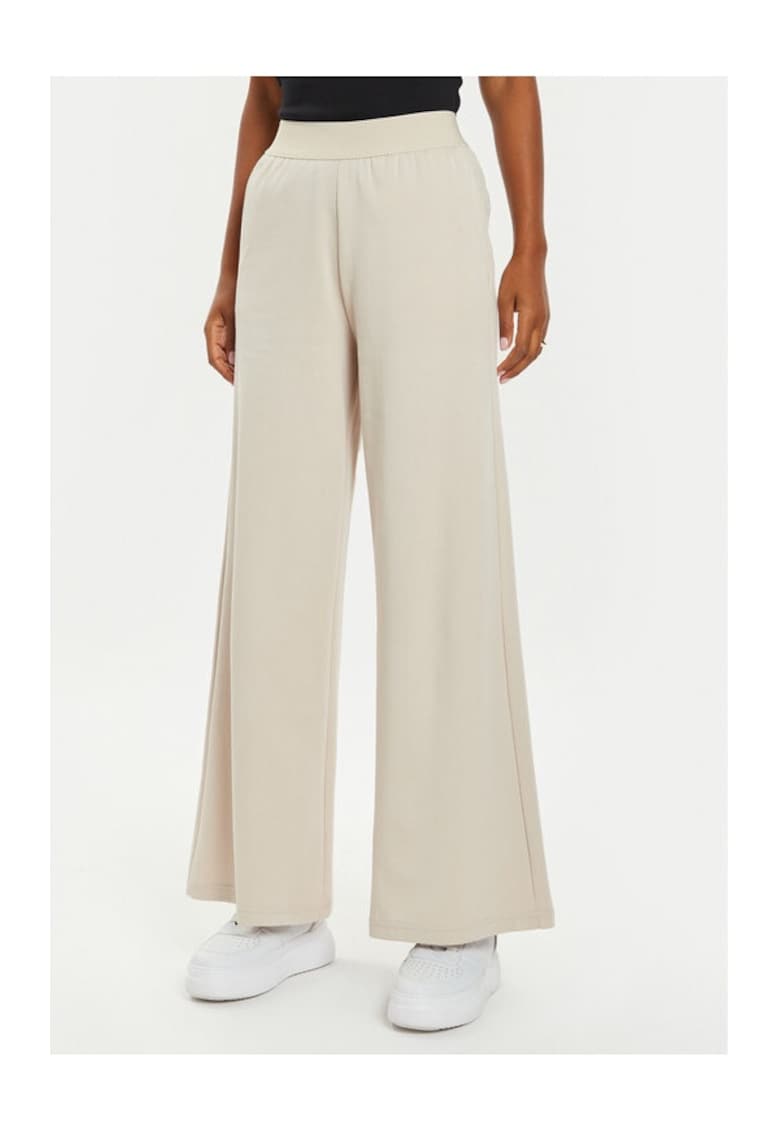 Pantaloni din material Nake T2418.145B Bej Regular Fit - Modal