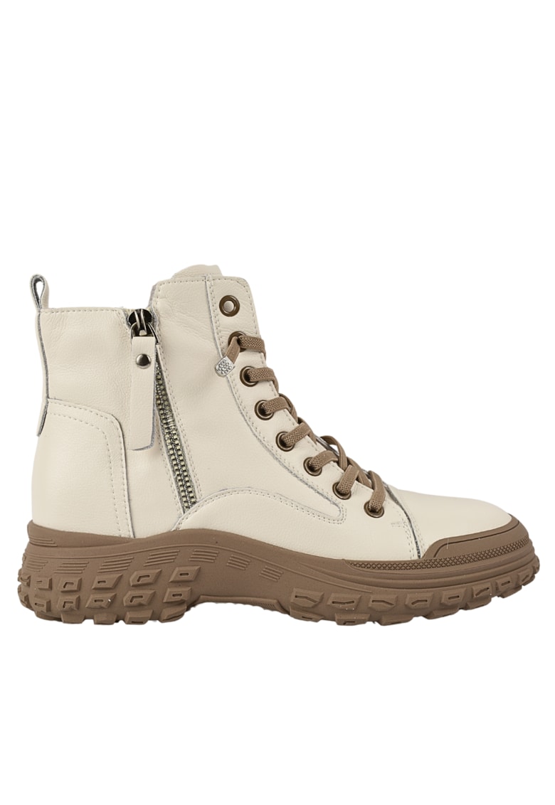 Ghete casual - dama - 1292 - alb - piele naturala