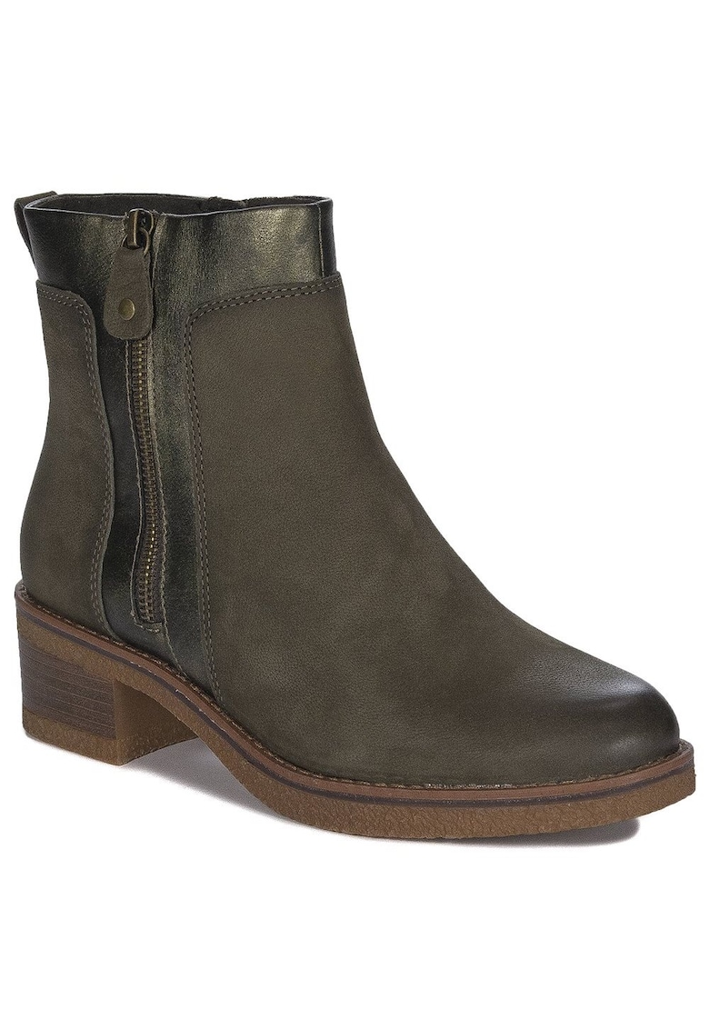 Ghete dama piele naturala - verde - stil elegant - confortabile