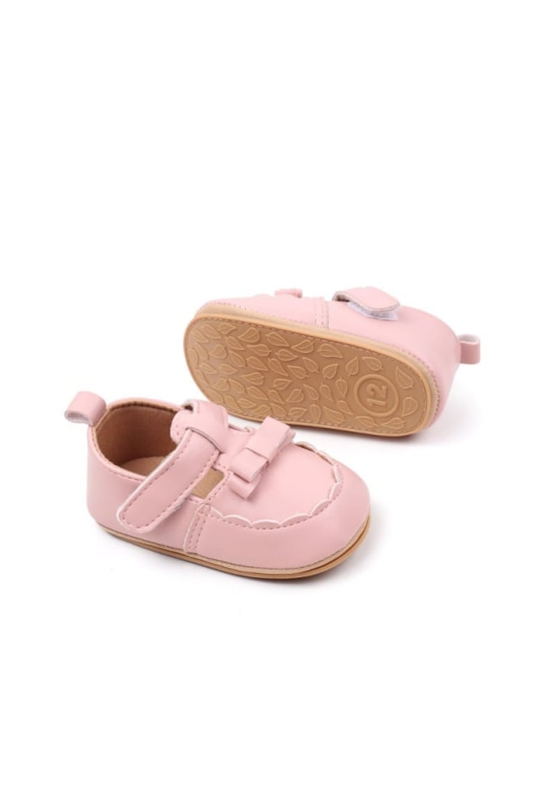 Pantofi Cu Funda Si Model - Casual - Piele ecologica - Fete - Velcro - Roz