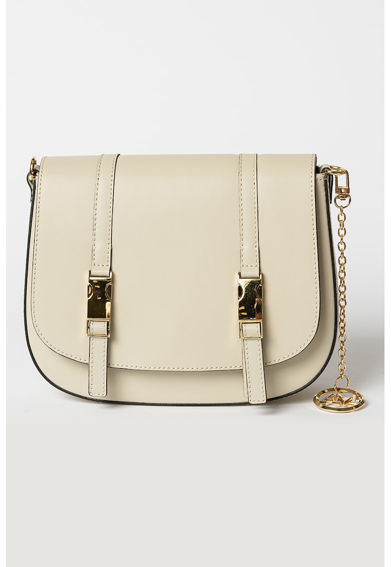 Geanta crossbody de piele cu clapa