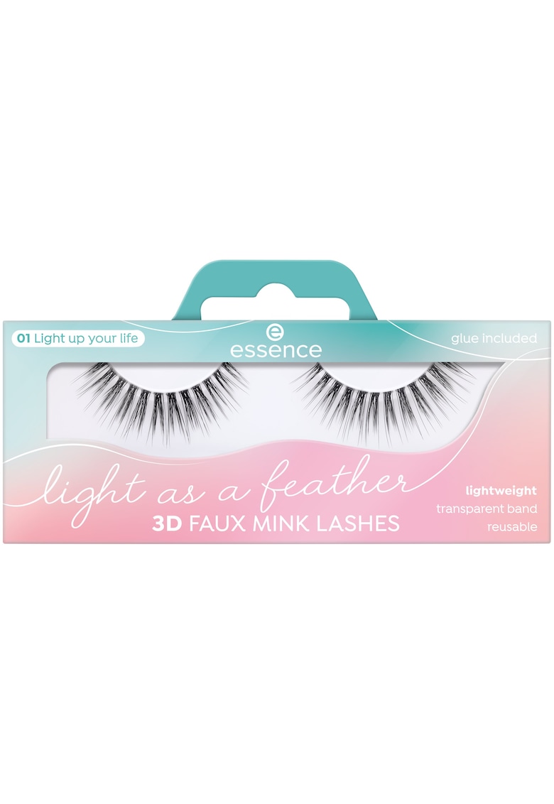Gene false Light as a feather 3D faux mink lashes 01 - 1 pereche