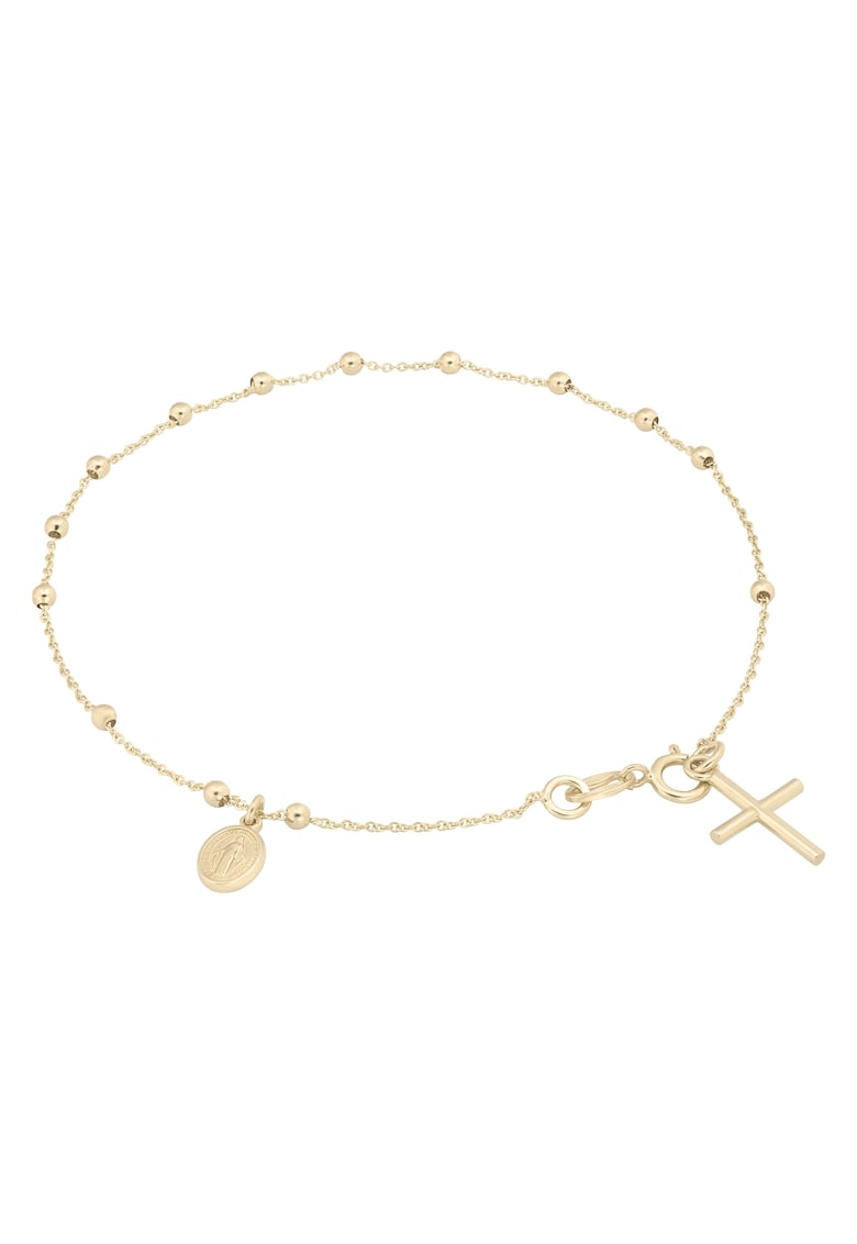 Bratara Rozariu din Aur Galben de 18 kt cu Icoana si Cruciulita - 1.35g