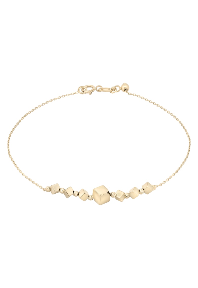 Bratara din Aur Galben de 18 kt cu Elemente Cuburi - 1.30g
