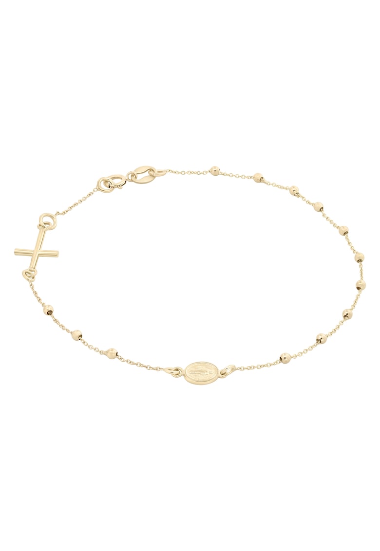 Bratara Rozariu din Aur Galben de 18 kt cu Icoana si Cruciulita - 1.50g