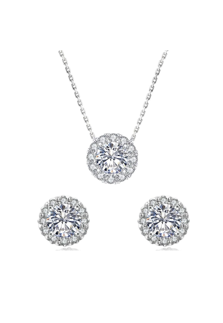 Set Colier si Cercei Magic Diamond cu Moissanite - Argint 925