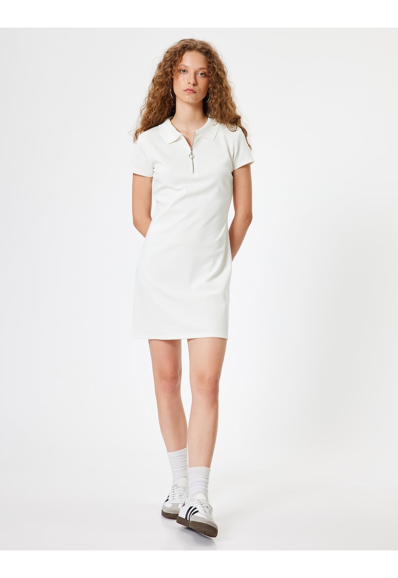 Rochie mini cu guler polo