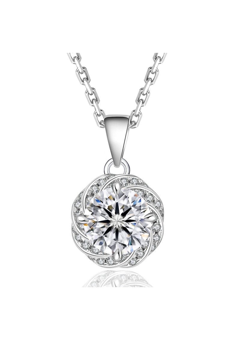 Set Luxuria cu Moissanite - pentru femei - Argint placat cu rodiu