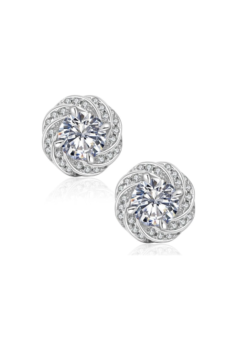 Set Luxuria cu Moissanite - pentru femei - Argintiu deschis