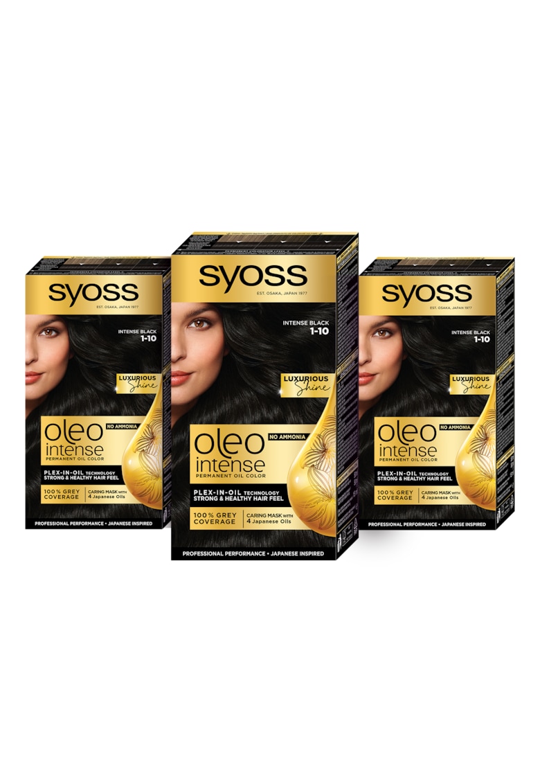 Pachet: 3 x Vopsea de par permanenta fara amoniac  Color Oleo Intense - 115 ml