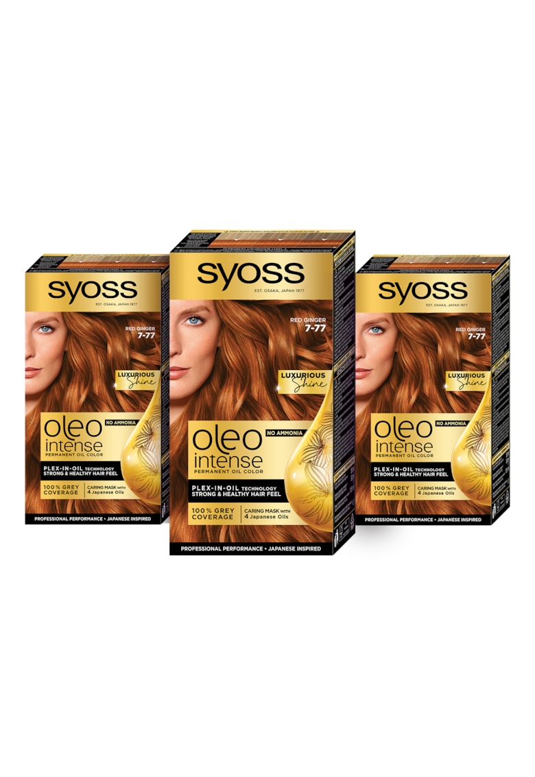 Pachet: 3 x Vopsea de par permanenta fara amoniac  Color Oleo Intense - 115 ml