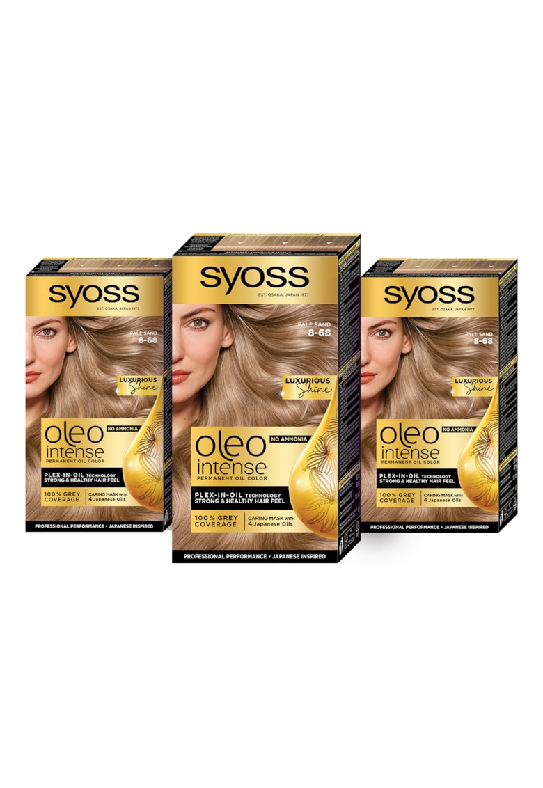 Pachet: 3 x Vopsea de par permanenta fara amoniac Color Oleo Intense - 115 ml