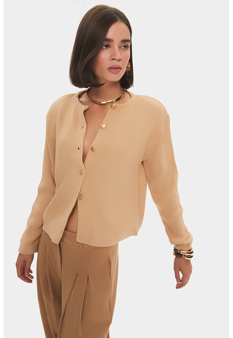 Cardigan cu aspect striat