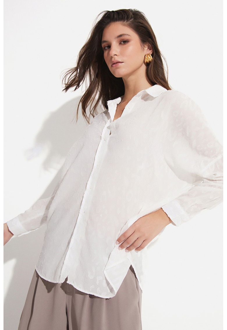 Camasa supradimensionata cu maneci cazute