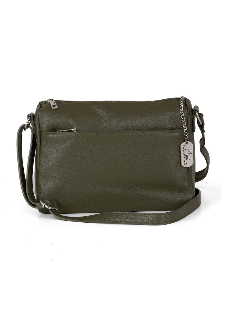 Geanta crossbody din piele cu fermoar