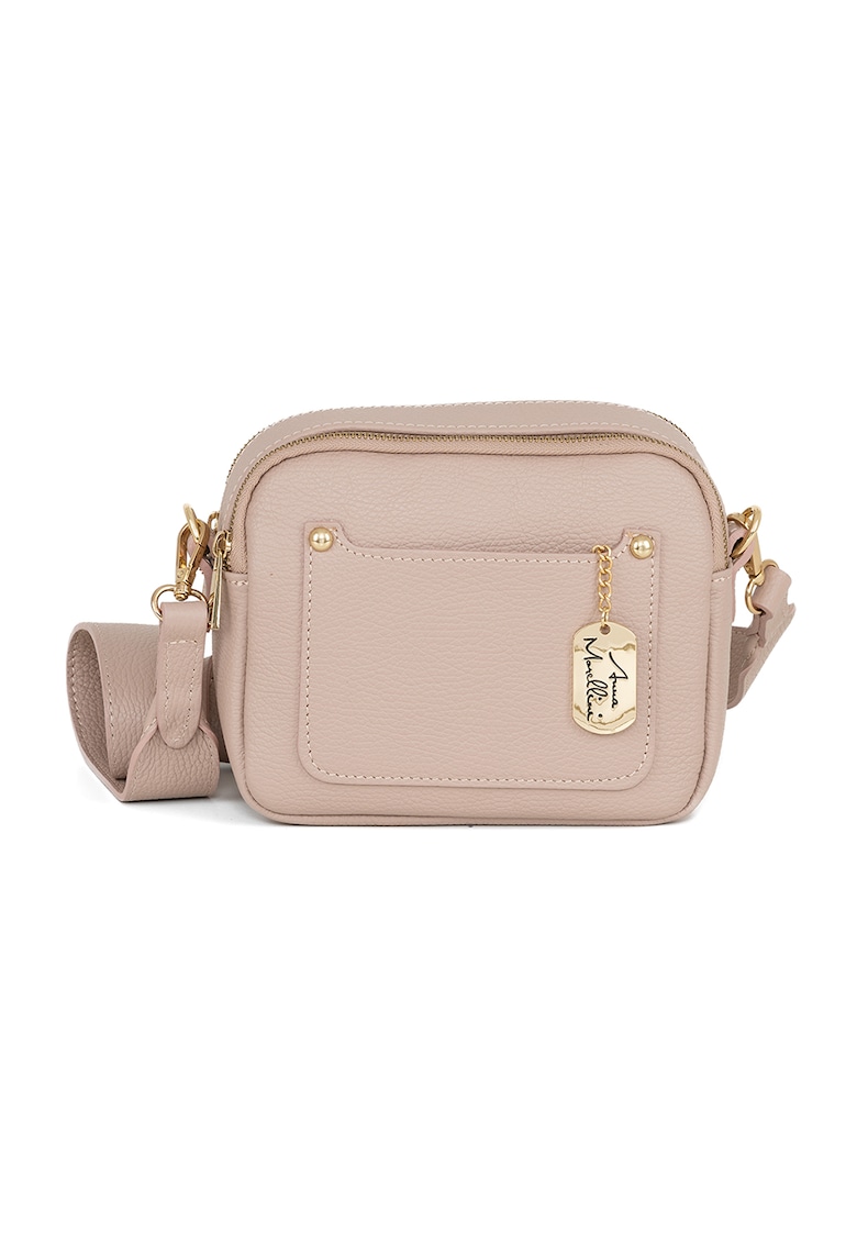 Geanta crossbody din piele cu bareta detasabila