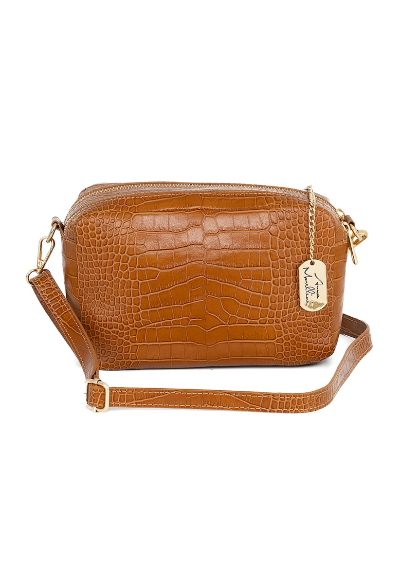 Geanta crossbody de piele cu bareta detasabila