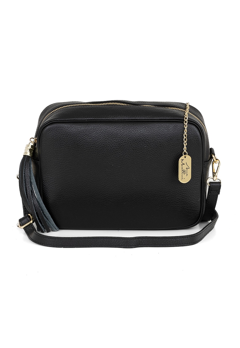 Geanta crossbody de piele cu bareta detasabila