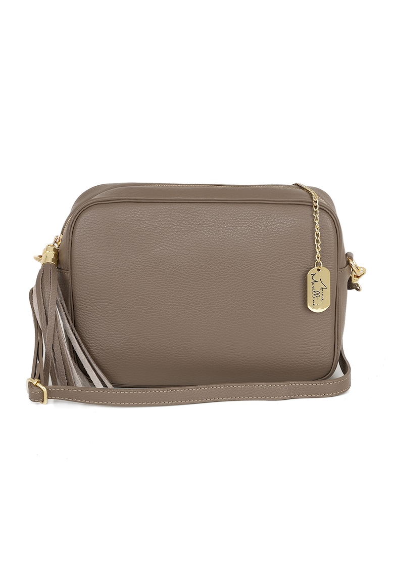 Geanta crossbody de piele cu bareta detasabila