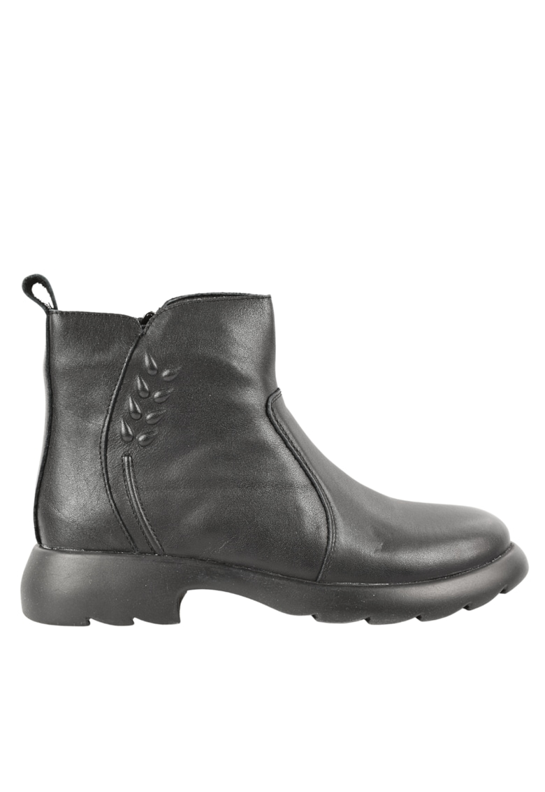 Ghete casual - dama - 7810 - negru - piele naturala