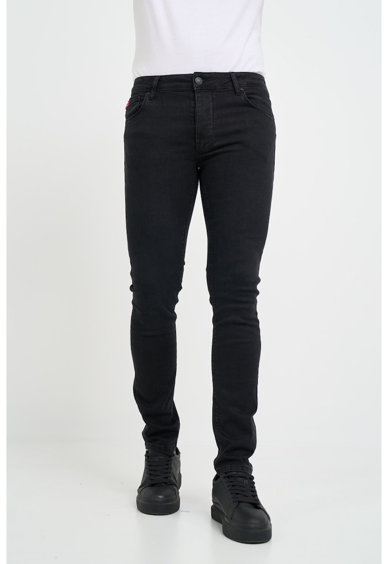 Blugi barbat slim inchisa - Negru