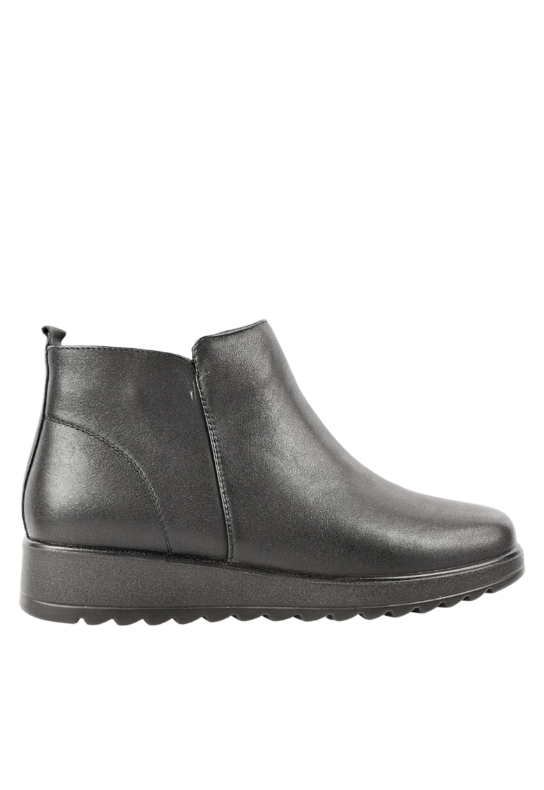 Ghete casual - dama -  3738 - negru - piele naturala