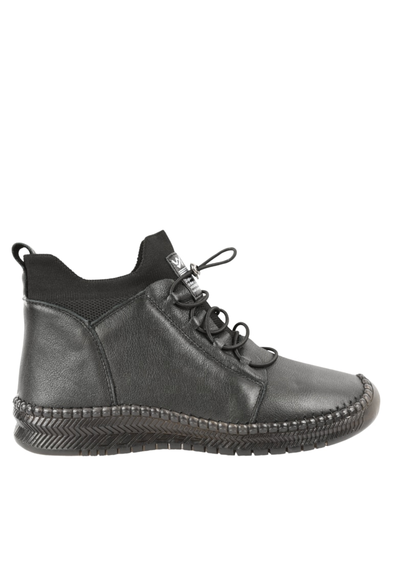 Ghete casual - dama - 2061 negru - piele naturala - Negru