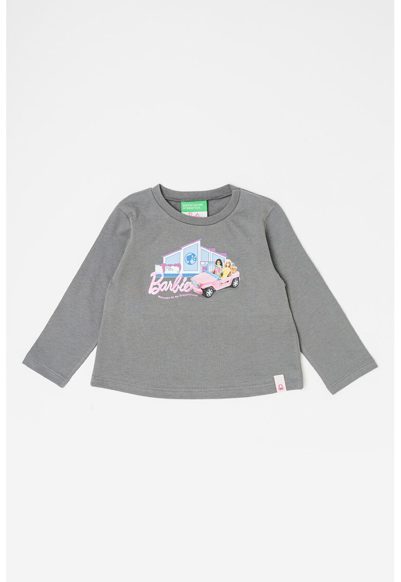 Bluza de bumbac cu imprimeu Barbie - Gri