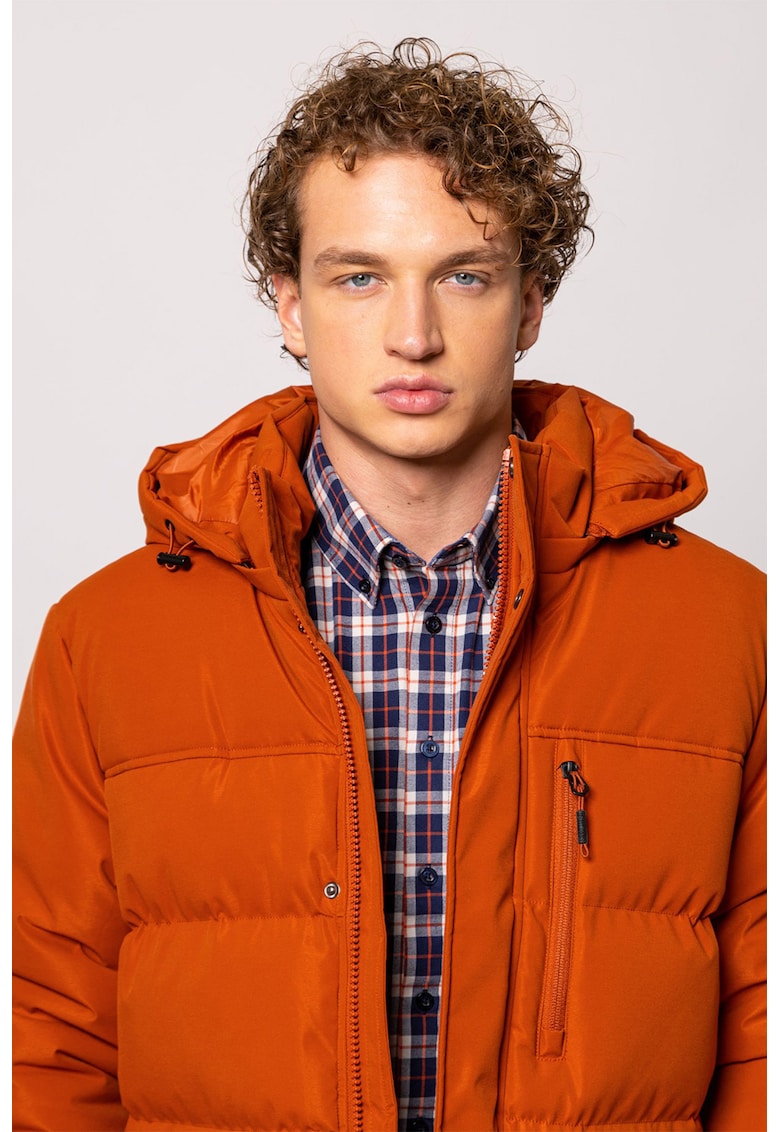 Geaca cu gluga si aspect matlasat Neozen