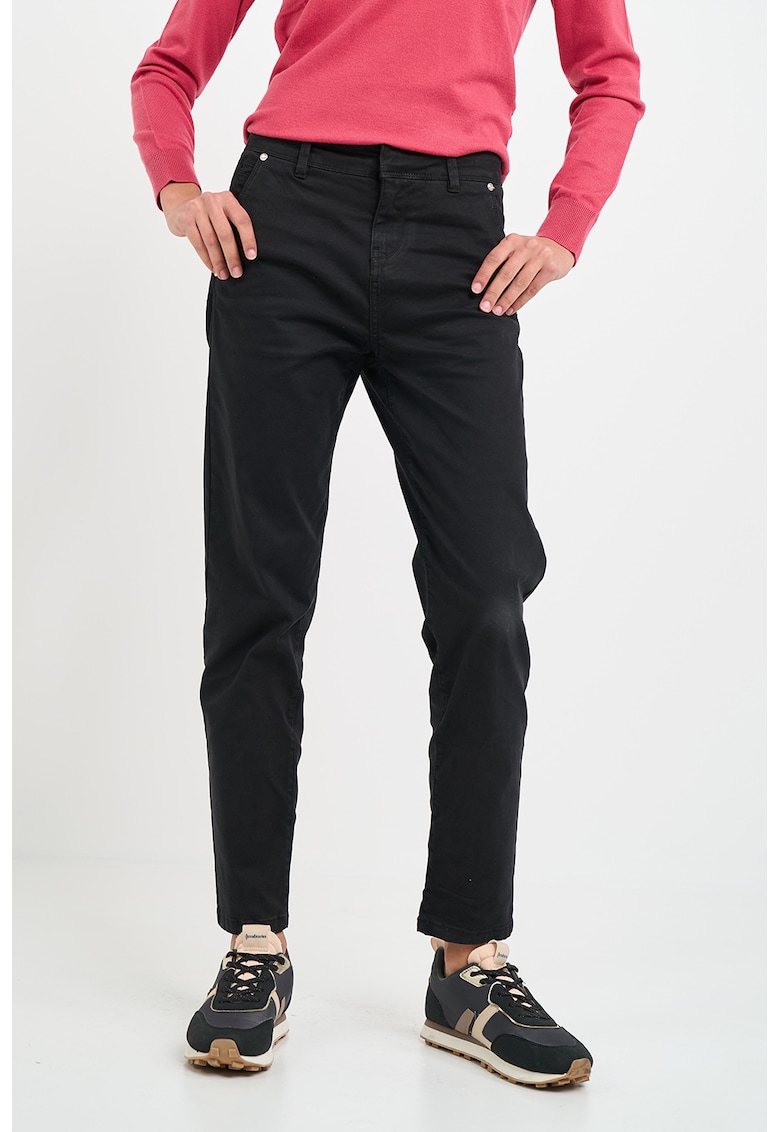 Pantaloni din amestec de bumbac cu buzunare laterale