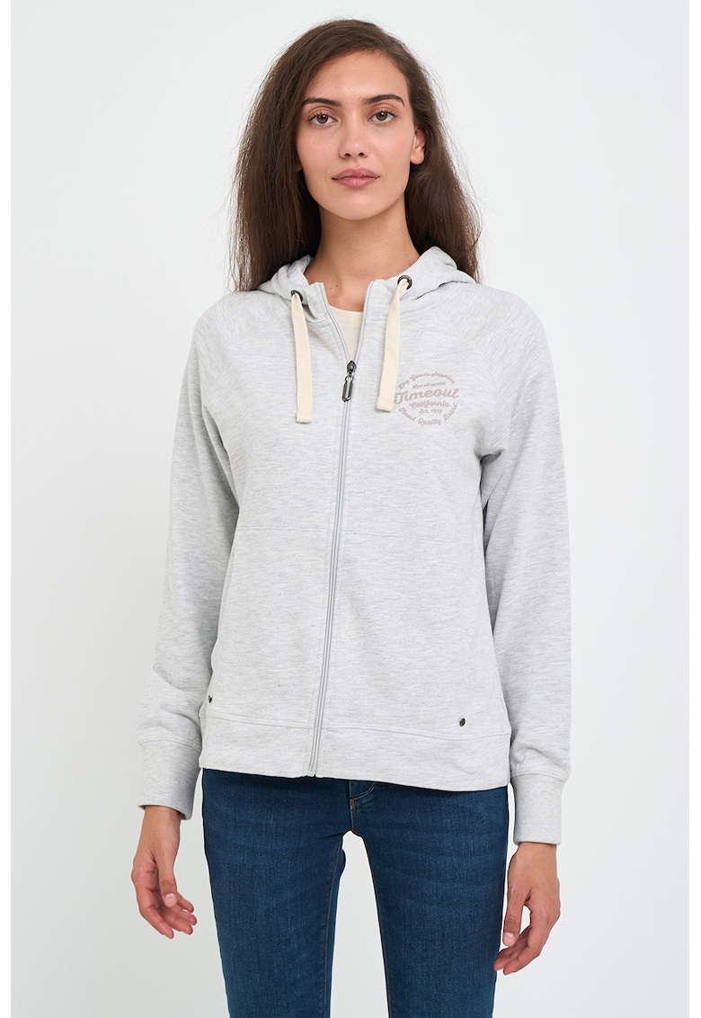 Hanorac cu buzunare oblice si fermoar