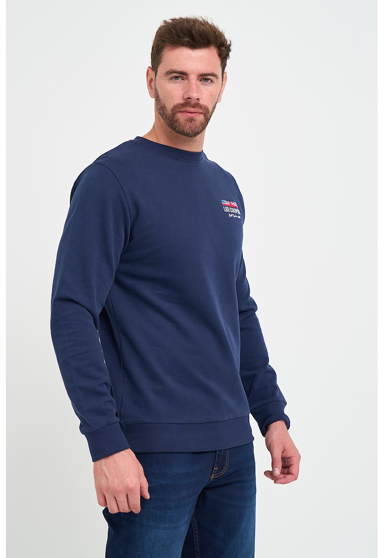 Bluza de trening din bumbac cu decolteu la baza gatului