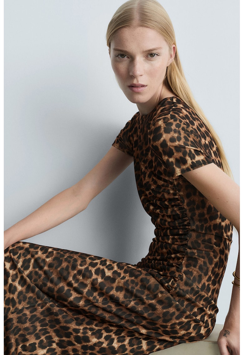 Rochie midi cu animal print