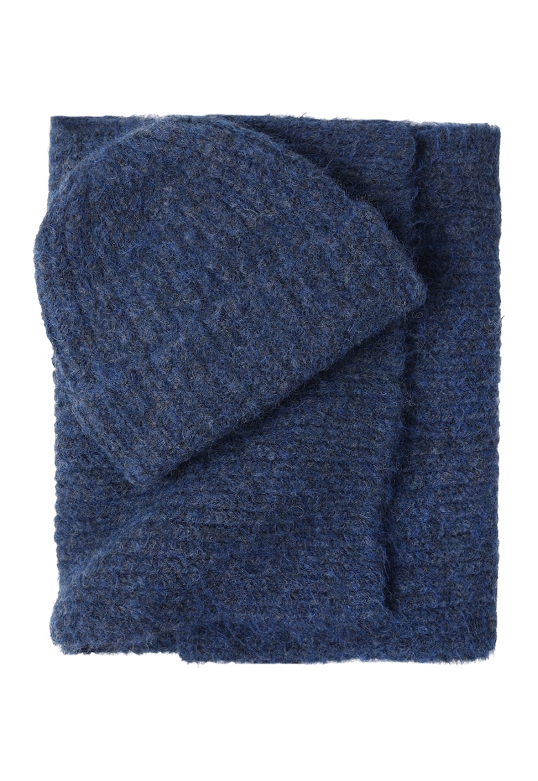 Fular din amestec de lana cu striatii