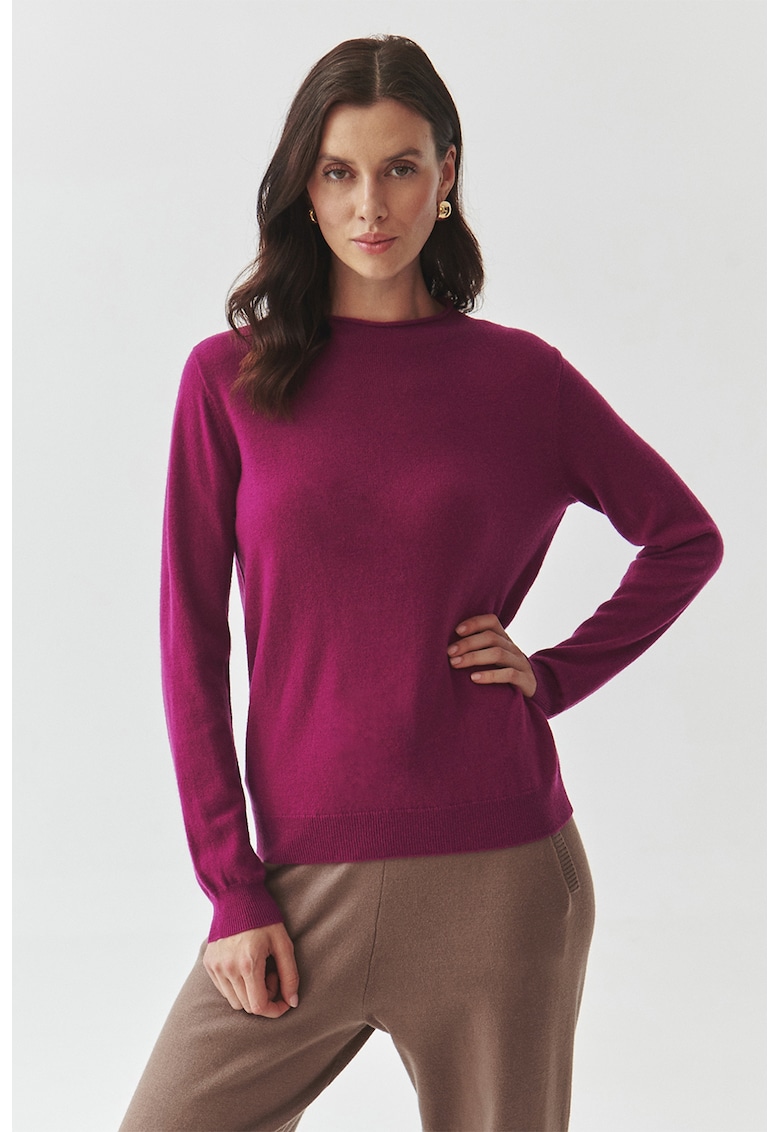 Pulover de lana tricotat fin