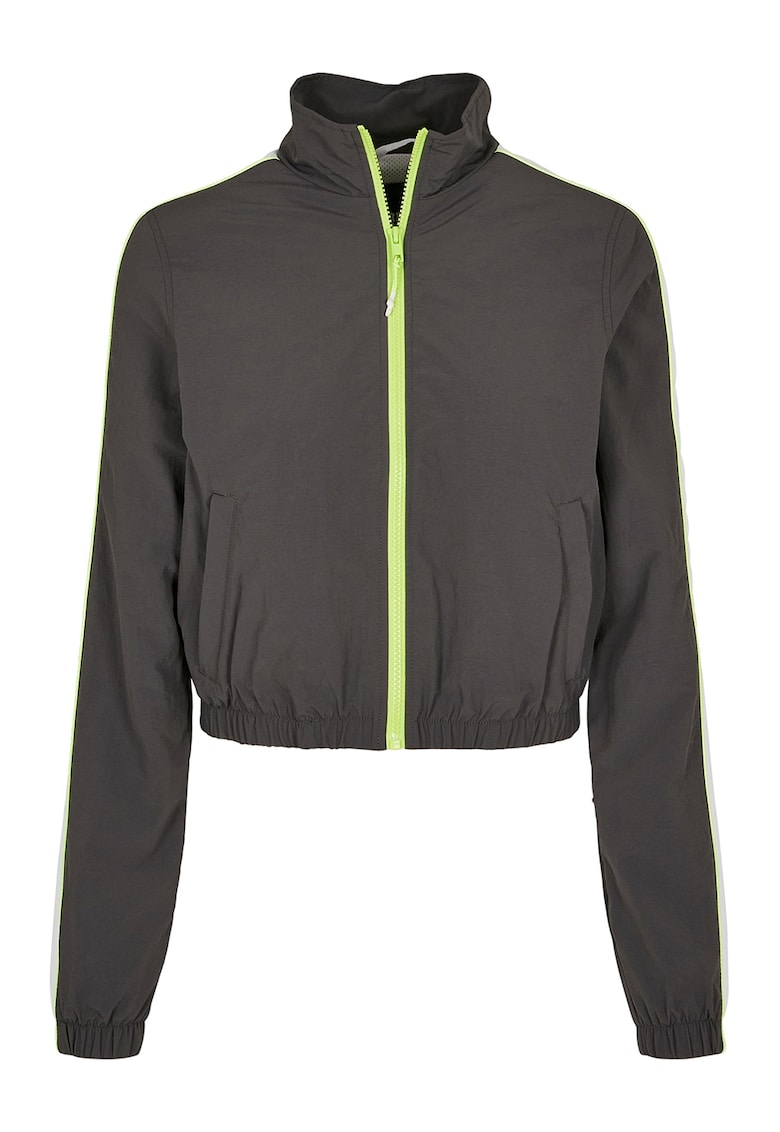 Jacheta cu benzi contrastante pe maneci