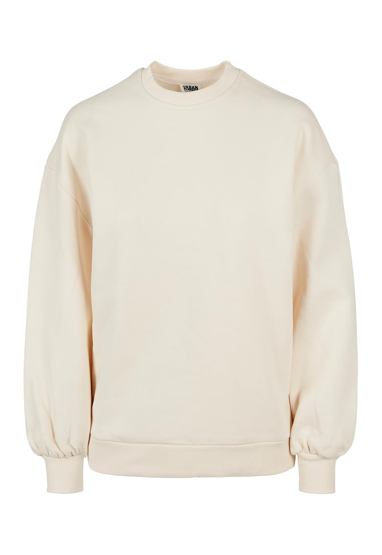 Bluza de trening din bumbac organic cu decolteu la baza gatului