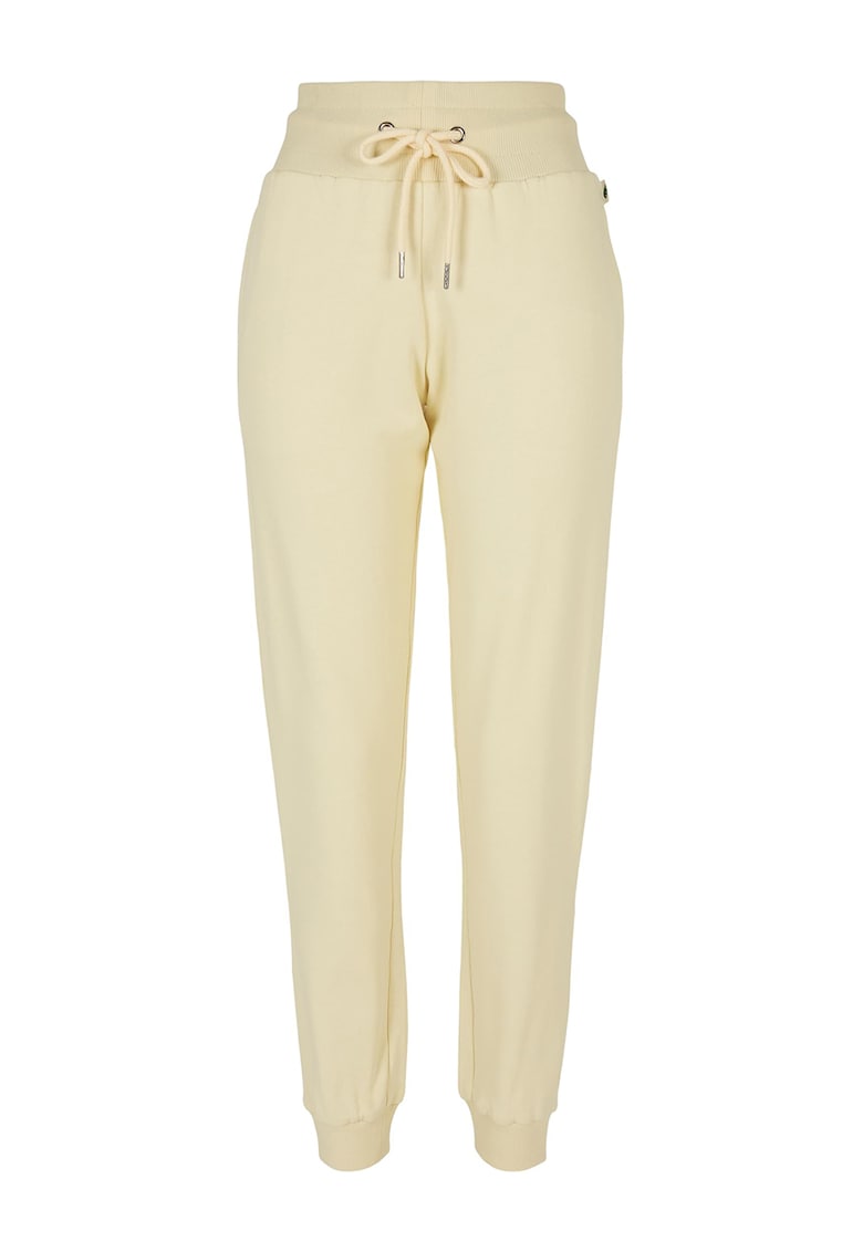 Pantaloni de trening cu talie inalta si snur de ajustare