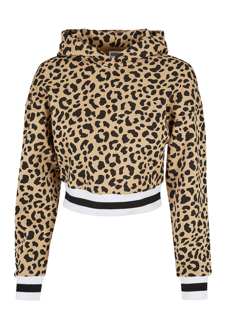 Hanorac crop cu model cu animal print