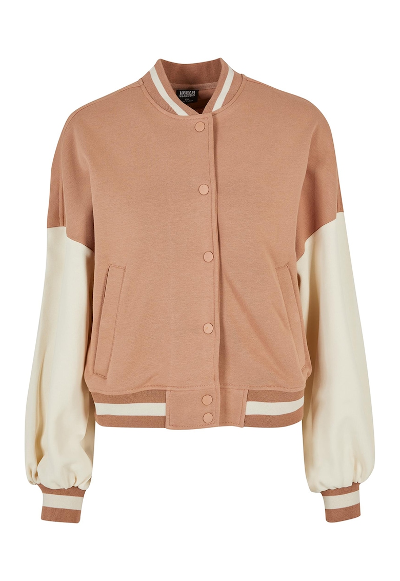 Jacheta din amestec de bumbac cu guler baseball