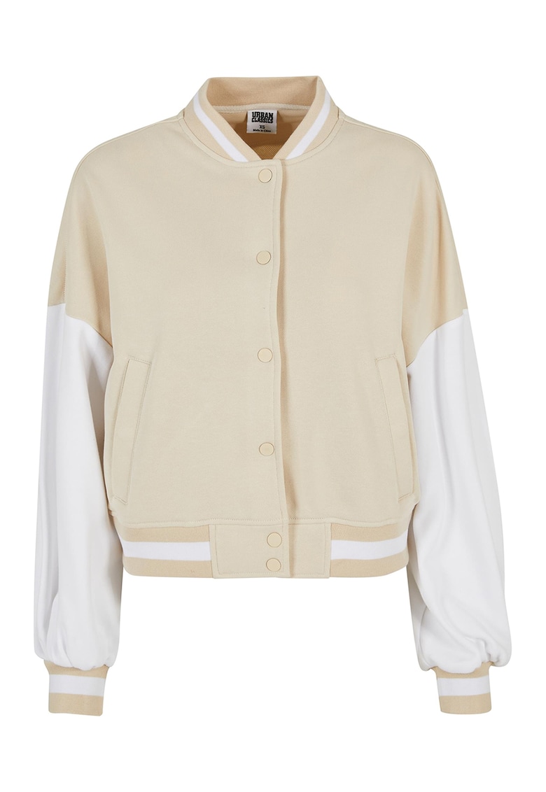 Jacheta din amestec de bumbac cu guler baseball