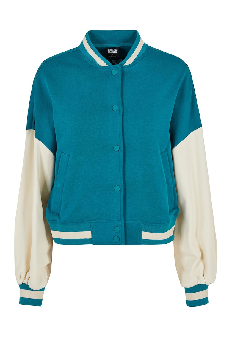 Jacheta din amestec de bumbac cu guler baseball