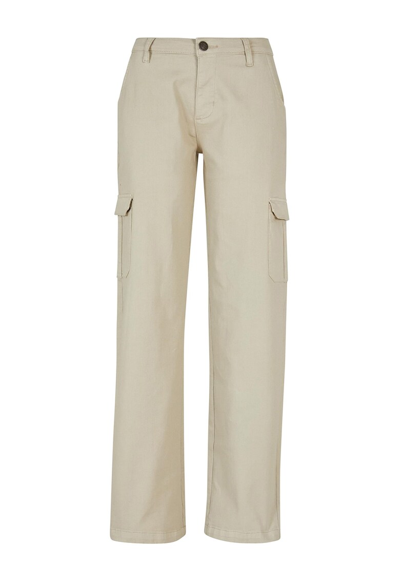 Blugi cargo cu croiala evazata - Alb murdar