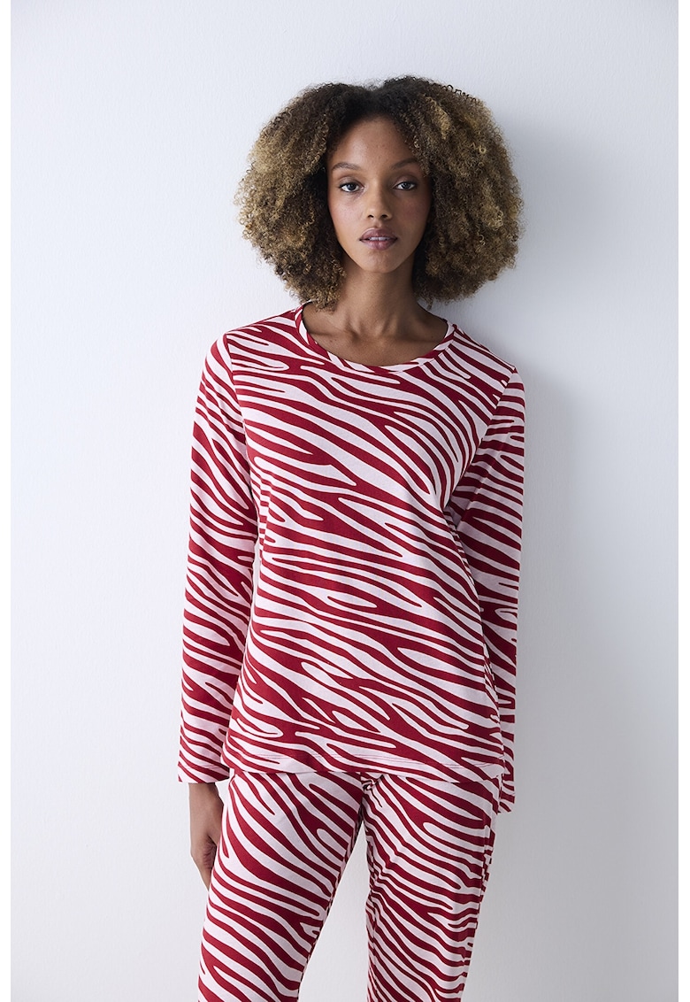 Bluza de pijama cu animal print