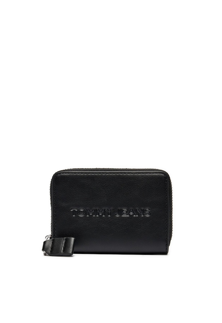 Portofel dama - piele ecologica - 11 x 8 x 2 cm - negru
