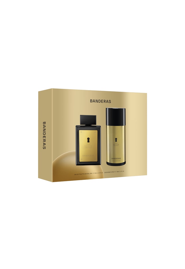 Set cadou The Golden Secret: Apa de toaleta - 100 ml + Deodorant Spray - 150 ml