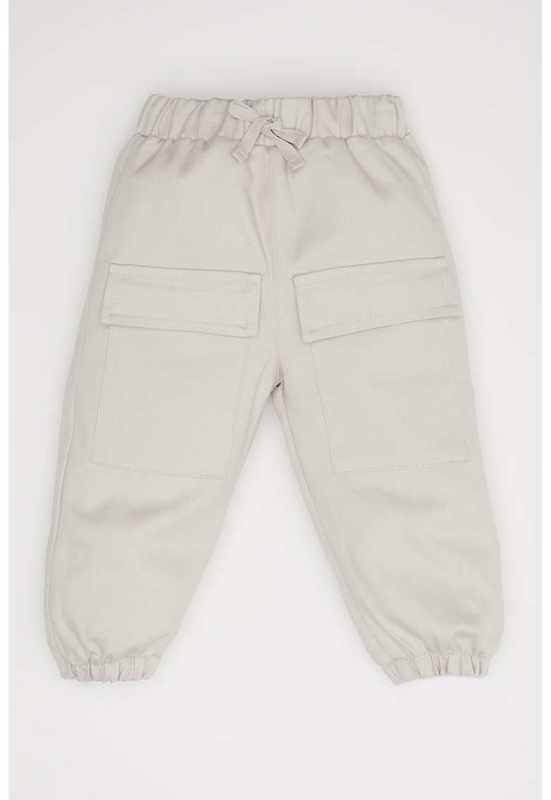 Pantaloni de bumbac cu buzunare cu clapa