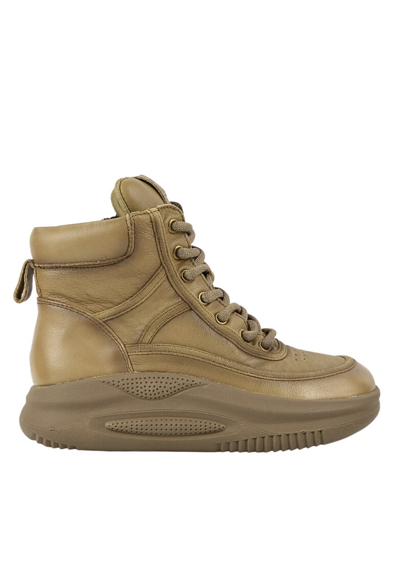 Ghete casual - dama - 062-1 - verde - piele naturala