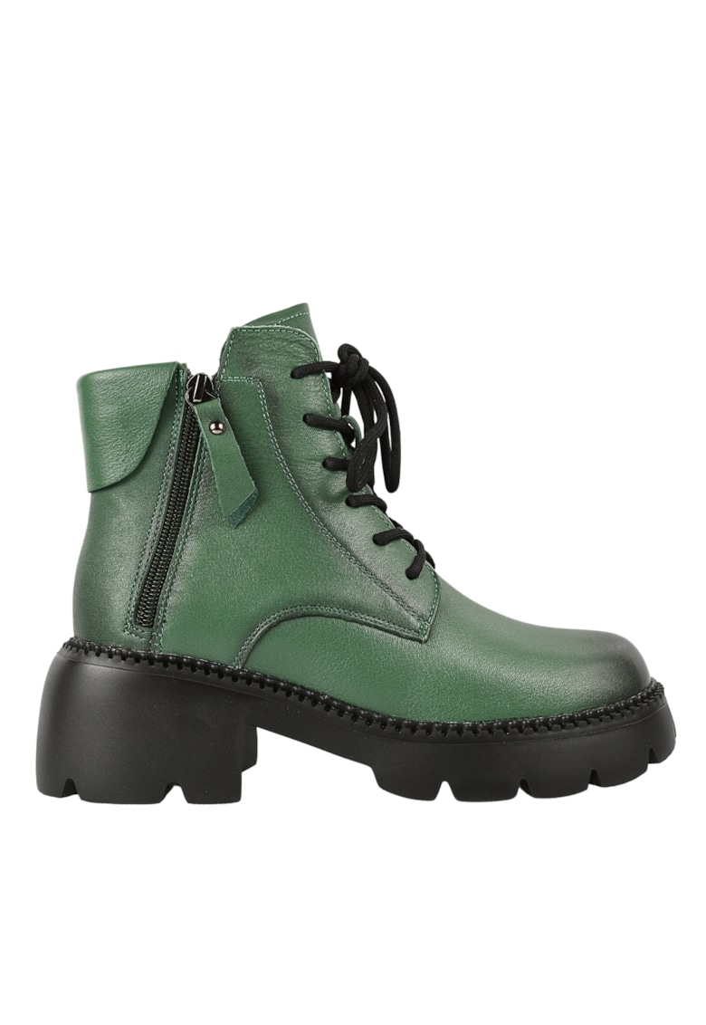 Ghete casual - dama - 8099-2 - verde - piele naturala